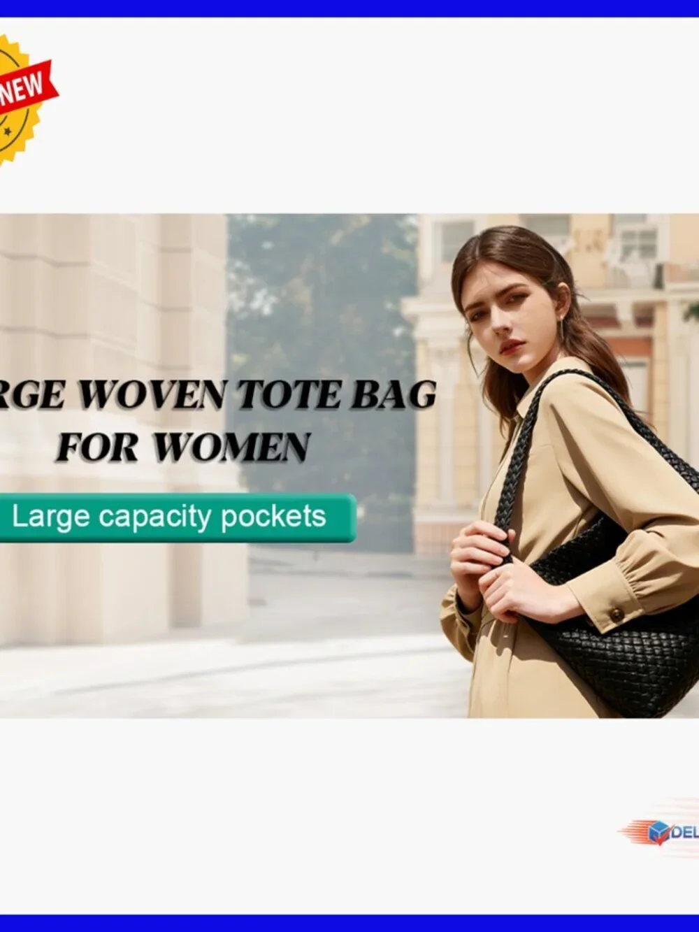 Large Vegan Leather Woven Hobo Tote Bag with Clutch and Wide Shoulder Strap
